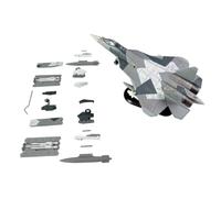 HGZLQKD Aircraft Model Fighter Jet Static Display With Stand Alloy Visual Tabletop Ornament Suitable for Office Desk Study Bookshelf Living Room Display, 1/100 SU57 Geometric Fission Interchangeable