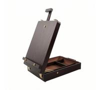 HGZLQKD Art Material Container Travel Painting Box Sketch Box Easel Organizer with Sturdy Build Leather Handle and Reinforced Corners Suitable for Plein air, Color to 3