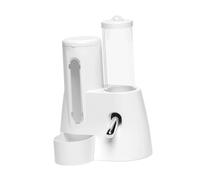HGZLQKD Automatic Hamster Feeder Food Dispenser with Water Bottle Non Slip Food Container for Little Animals Chinchillas Hedgehog, white, 125ml