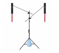HGZLQKD Badminton Practice Tool With Return Line Stable Tripod Stand Portable Shuttlecock Device Aluminum Alloy Design suitable for focused exercises footwork home and, 2-Player Dual Mode