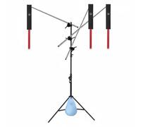 HGZLQKD Badminton Practice Tool With Return Line Stable Tripod Stand Portable Shuttlecock Device Aluminum Alloy Design suitable for focused exercises footwork home and, 3-Player Dual Mode