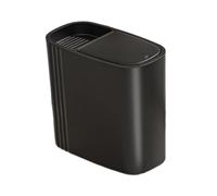 HGZLQKD Bathroom Trash Can 12L Small Compact Rectangular with Lid Slim Garbage Bin for Household Home Dorm Living Toilet, Black