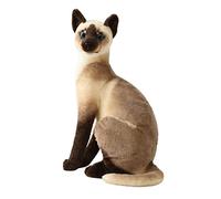 HGZLQKD Beautiful Cuddly Toy Figures, Comfortable Kitten, Cats, Toy, Simulation, Kitten for Adults, Children's Room, Children, Boys, Girls, 32cm Siamese Cat