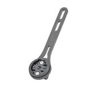 HGZLQKD Bike Computer Mount,Handlebar Stem Mounted Easy to Install Extended Out Front Mount Holder for Night Riding,Daily Commuting, Carbon Fiber Gray