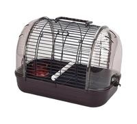 HGZLQKD Bird Cage Parrot Take Out Cage Visible Breathable Easy to Clean Sturdy Bird Carrier Parakeet Cage for Peony Small Birds, L Coffee