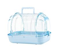 HGZLQKD Bird Cage Parrot Take Out Cage Visible Breathable Easy to Clean Sturdy Bird Carrier Parakeet Cage for Peony Small Birds, L Blue