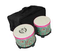 HGZLQKD Bongo Drum 5'' and 6'' Set,Congas Drum Playing Coordination Creativity Percussion Instrument Bongos for Children Adults Kids, blue