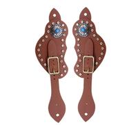 HGZLQKD Boot Strap Equestrian Strap Boot Strap Band Riding Accessory with metal buckle hardware and reinforced holes accented trim for a classic look suitable for horse shows barn use