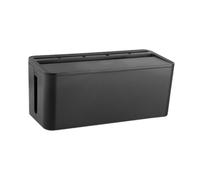 HGZLQKD Cable Management Box Cord Cover Box Large Capacity Reusable Protection Holder Case Organizer for TV Stand Bedroom Office, Black