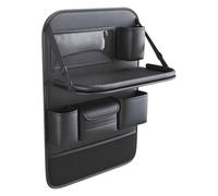 HGZLQKD Car Backseat Organizer Accessories Foldable PU Leather Stable Sturdy Hanging Waterproof Multi Pockets Car Storage Organizer