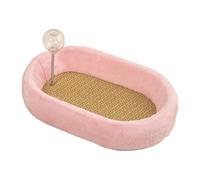 HGZLQKD Cat Bed Cat Scratcher Pad Pet Supplies Grinding Claw Training Toys Lounge Nest Kitten Interactive Toy Oval Cats Scratch Pad, Pink