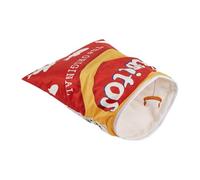 HGZLQKD Cat Cave Bed with Hanging Toy Outside Cats Hideaway Warm with Crinkle Papers Cat House Sleeping Bag for Kitten,Puppy, Resting, Red Yellow