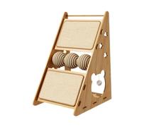 HGZLQKD Cat Scratcher with Solid Wooden Brackets for Wall and Couch Protection Furniture Protector Triangle Structure Cat House, with ball