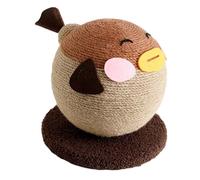 HGZLQKD Cat Scratching Sisal Ball Pet Scratcher, Interactive Cute Kitten Pet Supplies, Indoor Cats Play Claw Ball Grinding, Brown