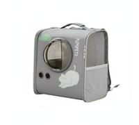 HGZLQKD Cat Shoulder Carrier Backpack Pet Case With Vent Mesh Side Door View Window Portable Suitable for neighborhood walks casual use, Grey, Large