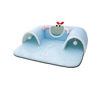 HGZLQKD Cat Tunnel Mat Interactive Toy Summer Kitten Tunnel Tube Activity Center for Small Animals Exercise Entertainment Training, M