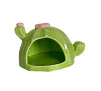 HGZLQKD Ceramic Hamster House Hamster Habitat Nest Food Bowl for Dwarf Squirrels, Green