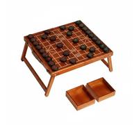 HGZLQKD Chess Board Wooden Foldable Table Portable Raised Surface Board Game Carry Handle Practical Playing Suitable for Leisure Rooms Family Time, Purple Sandalwood Chess Pieces