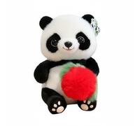 HGZLQKD Children Doll Adorable Panda Figure y PP Stuffed Surface Cute Optional Accessories Soft Touch Suitable for Gift Giving Playroom Bedroom Nursery, Peace And Joy