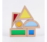 HGZLQKD Children Educational Bloc With Sturdy Wooden Core And Lightweight Transparent Acrylic Outer Layer For Tabletop Floor, 6 large acrylic blocks