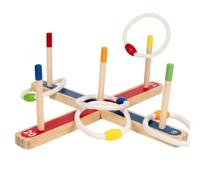 HGZLQKD Children Educational Wooden Peg Toss Game Rope Loop Focus and Development Layout Suitable for Activity