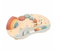 HGZLQKD Children Learning Board Busy Board Table With Bead Maze Wooden Activity Table With Sliding And Turning Features Hands-On Learning For Fine Motor, Rainbow Busy Board