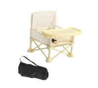 HGZLQKD Children Seat Portable Easy Cleaning Compact Fold Comfortable Backrest Folding Booster Baby Dining Seat for Infants, Yellow