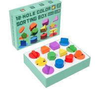 HGZLQKD Children Shape Sorter Wooden Sorting Box Toy Shape Sorter Cube Preschool Puzzle Toddler Learning Toy Solid Wood Body for Coordination Training and