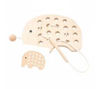 HGZLQKD Children Threading Game Wooden Animal Lacing Board Toy Learning Board Puzzle Activity Calm Play For Focus Suitable for Preschool Classroom Home Travel, Elephant