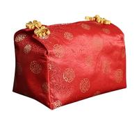 HGZLQKD Cosmetic Storage Box Food Storage Box, Easy to Fill, Cloth Creative Multi Functional Tissue Organizer for Office Home Tables, Red