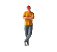 HGZLQKD Diorama 1:64 Scale Miniature Figure Street People Figure Role Play Collection Mini Model for Fairy Garden Train Layout, Style B