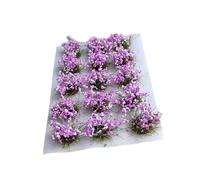 HGZLQKD DIY Miniature Flower Cluster Vegetation groups Decoration Grass Tufts for Scenery Landscape Architecture Sand Table, Deep Purple
