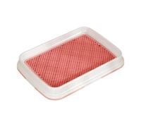 HGZLQKD Dog Toilet Pet Toilet Training Holder No Splash Puppy Litter Pans Training Toilet Mesh Potty Tray Mesh Grids Dog Toilet, Pink