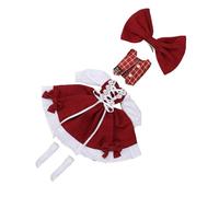 HGZLQKD Doll Dress Elegant Collector Miniature Apparel Double-Layer Textile Coordinated Clothing Ensemble Cloth Material Suitable for Collection Display Photography , Retro Rose Red , Vest Dress Style