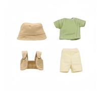HGZLQKD Doll Outfit Set Doll Clothes School Uniform Costume Apparel With Lace Socks Complete Set Full Look Suitable for collectors display gift giving home , Khaki , City Boy
