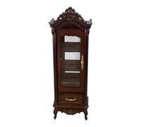 HGZLQKD Dollhouse Simulation Wine Cabinet Can Be Open Accessories for Dolls Scene Decoration Children Pretend Toy Toy Model, Single Brown