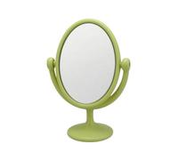 HGZLQKD Dollhouse Vanity Mirror Mini Tabletop Oval Makeup Tiny Dressing Mini reflective completes tabletop dressing scenes with, Green