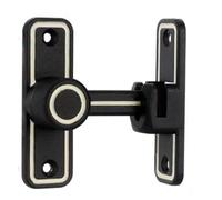 HGZLQKD Door Lock Latch Sliding Bolt Push Pull Privacy Security Lock Zinc Alloy Mounting Without Suitable for Bedroom Toilet Restroom, Matte Black Luminous