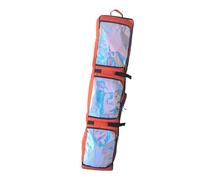 HGZLQKD Double Ski Bag Roller Snowboard Bag with Wheels Waterproof Carry Case Gear and Apparel Storage for Winter Sports Adults, Orange