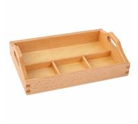 HGZLQKD Early Childhood Sorting Tray Educational Beech Wood Sorting Tray Low Profile for Learning at Home, Practical Life Exercises, Classroom, 3 Compartment