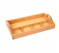 HGZLQKD Early Childhood Sorting Tray Educational Beech Wood Sorting Tray Low Profile for Learning at Home, Practical Life Exercises, Classroom, 4 Compartment