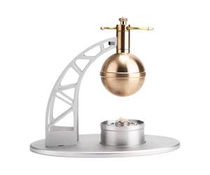 HGZLQKD Educational Steam Device Steam Engine Model Toy Desktop Engine Machine Demonstration Display Metal Body Steam Rotation Suitable for classroom learning, Silver