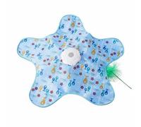 HGZLQKD Electric Cat Teaser Interactive Toy Automatic Cat Teaser Electronic Toy wear resistant canvas with strong DC motor and auto sleep suitable for, 500mah Starfish Fish