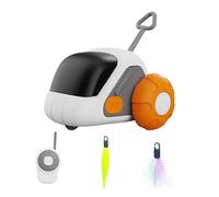 HGZLQKD Electric Cat Toy Feather Interactive Robotic Remote Control Self Playing Cat Teaser Automatic Motion for Cats Outdoor Pet, orange