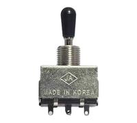 HGZLQKD Electric Guitar 3 Way Toggle Switch Accessory Replacements Enclosed 3 Way Selector Switch, Black Cap