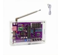 HGZLQKD Electronic Diy Circuit Soldering Project Transparent Case Radio Digital Display Module Antenna Rod Push Button Controls suitable for electronics learning hobby practice classroom workshops
