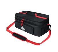 HGZLQKD Emergency First Aid Bag Medication Organizer Pouch Gifts Double Layer Home Medical Kits Drug Carry Case for Home Gym Camping, black