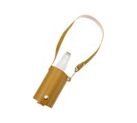 HGZLQKD Empty Travel Bottle with PU Leather Keychain Reusable Spray Bottle Bag Holder for Office School Outdoor, Yellow