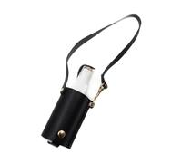 HGZLQKD Empty Travel Bottle with PU Leather Keychain Reusable Spray Bottle Bag Holder for Office School Outdoor, Black