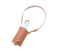 HGZLQKD Empty Travel Bottle with PU Leather Keychain Reusable Spray Bottle Bag Holder for Office School Outdoor, Pink